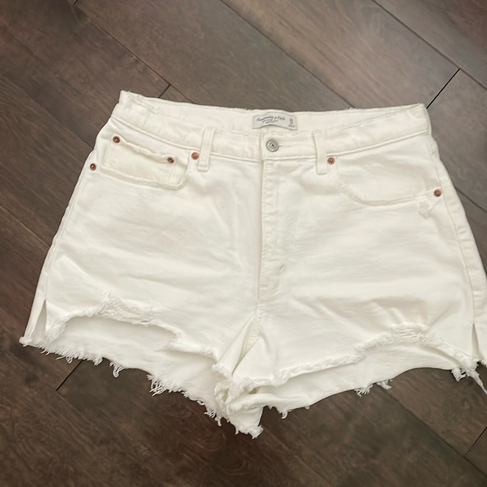 Abercrombie Denim Curve Love Cutoff Short